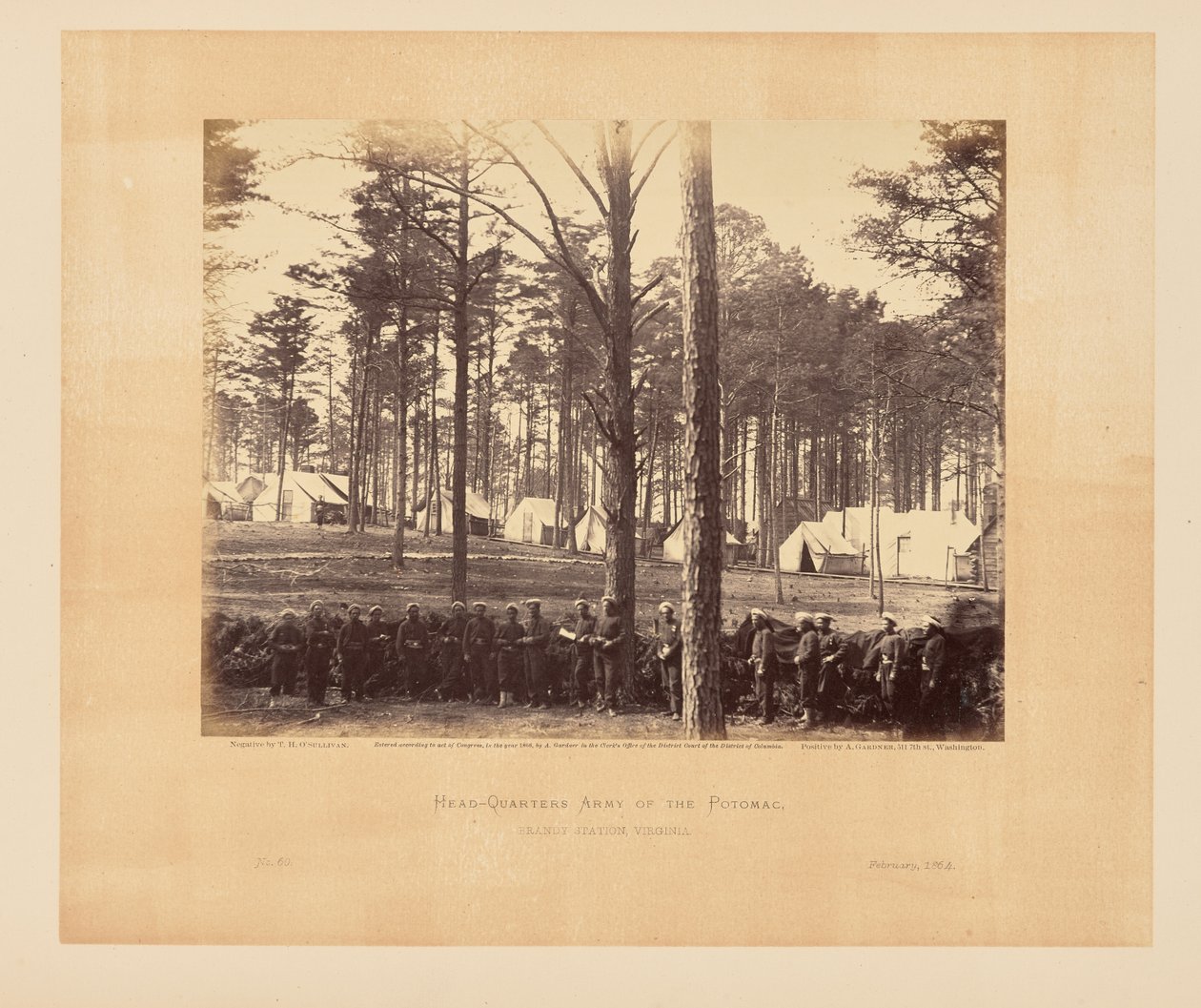 Hoofdkwartier Leger van de Potomac, Brandy Station, Virginia door Timothy H. OSullivan