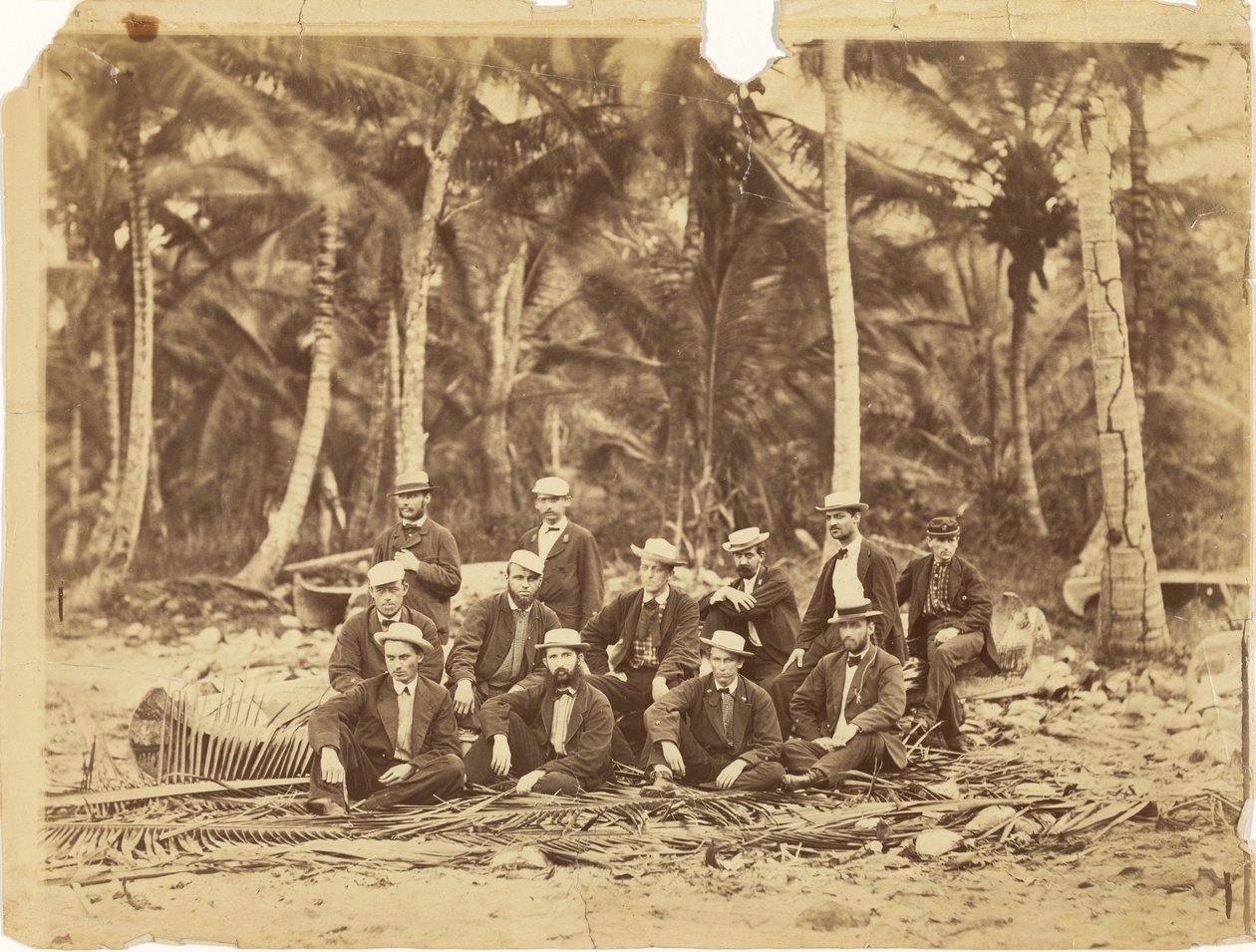 [Luitenant Commandant Thomas O. Slefridge en Leden van de Darién Expeditie, Isthmus van Darién (Panama)]. door Timothy H. OSullivan