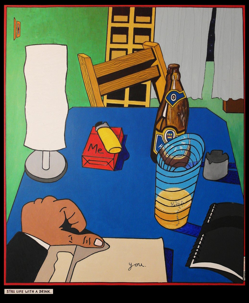 Stilleven met een drankje, 2001 door Timothy Nathan Joel