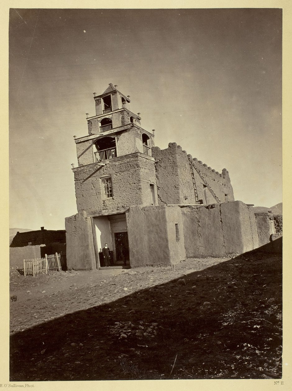 De kerk van San Miguel, de oudste in Santa Fe, New Mexico door Timothy O