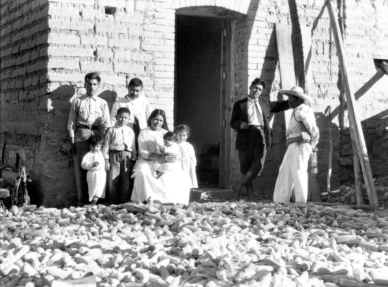 Familie met maïs, Staat Veracruz, Mexico, 1927 door Tina Modotti