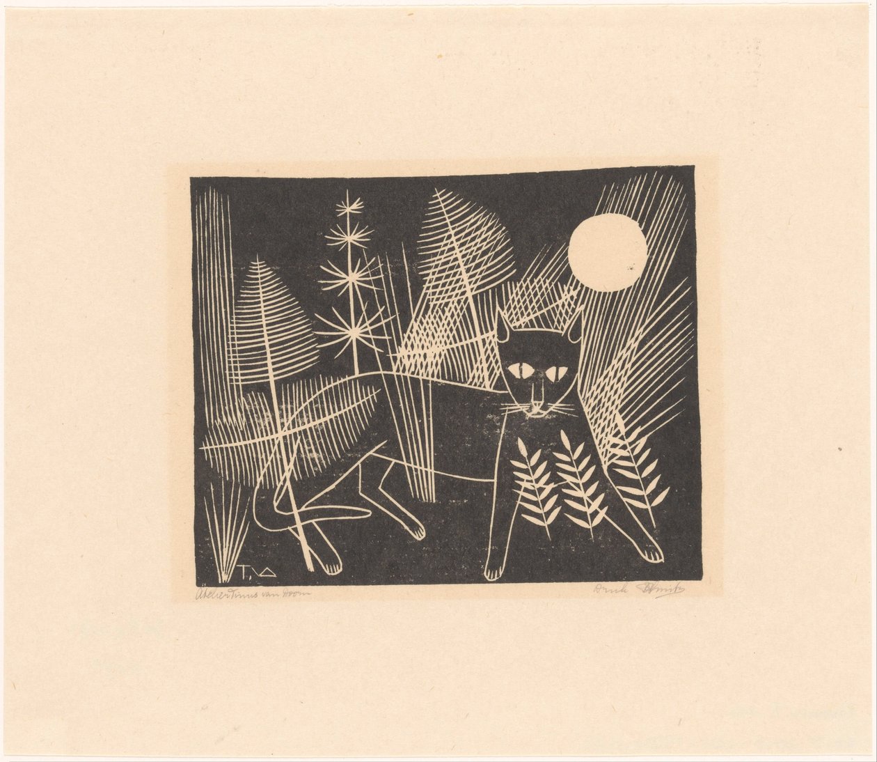 Jeroen op jacht door Tinus van Doorn (signed by artist)