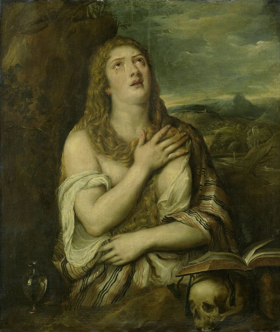 Boetvaardige Maria Magdalena door Titiaan (copy after)