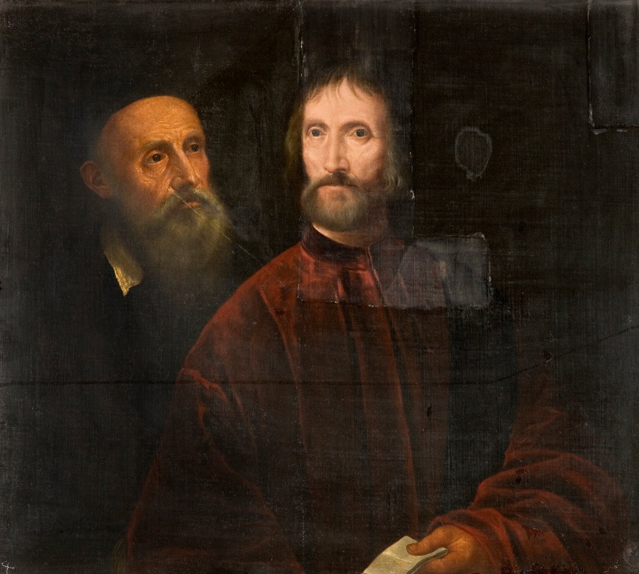 Titiaan en Andrea de Franceschi, c.1639 door Tiziano Vecelli