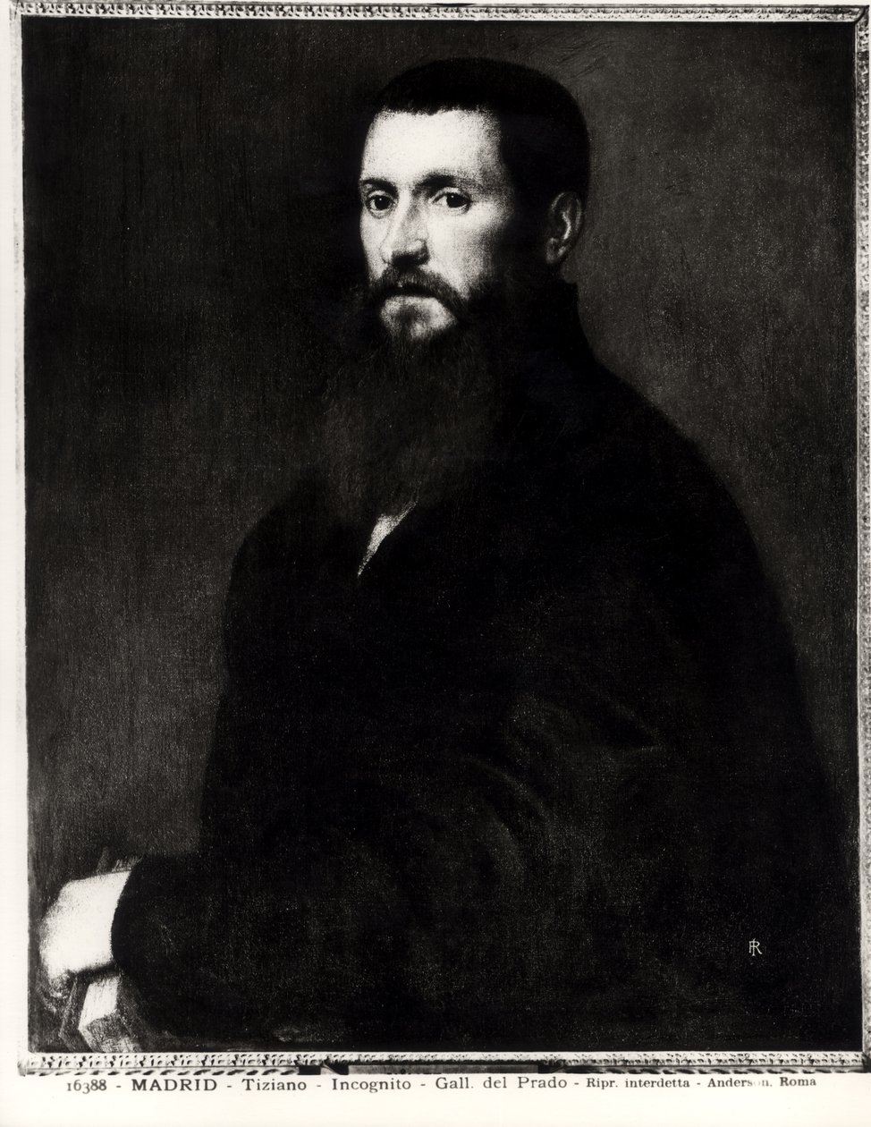 Portret van een onbekende man door Tiziano Vecelli