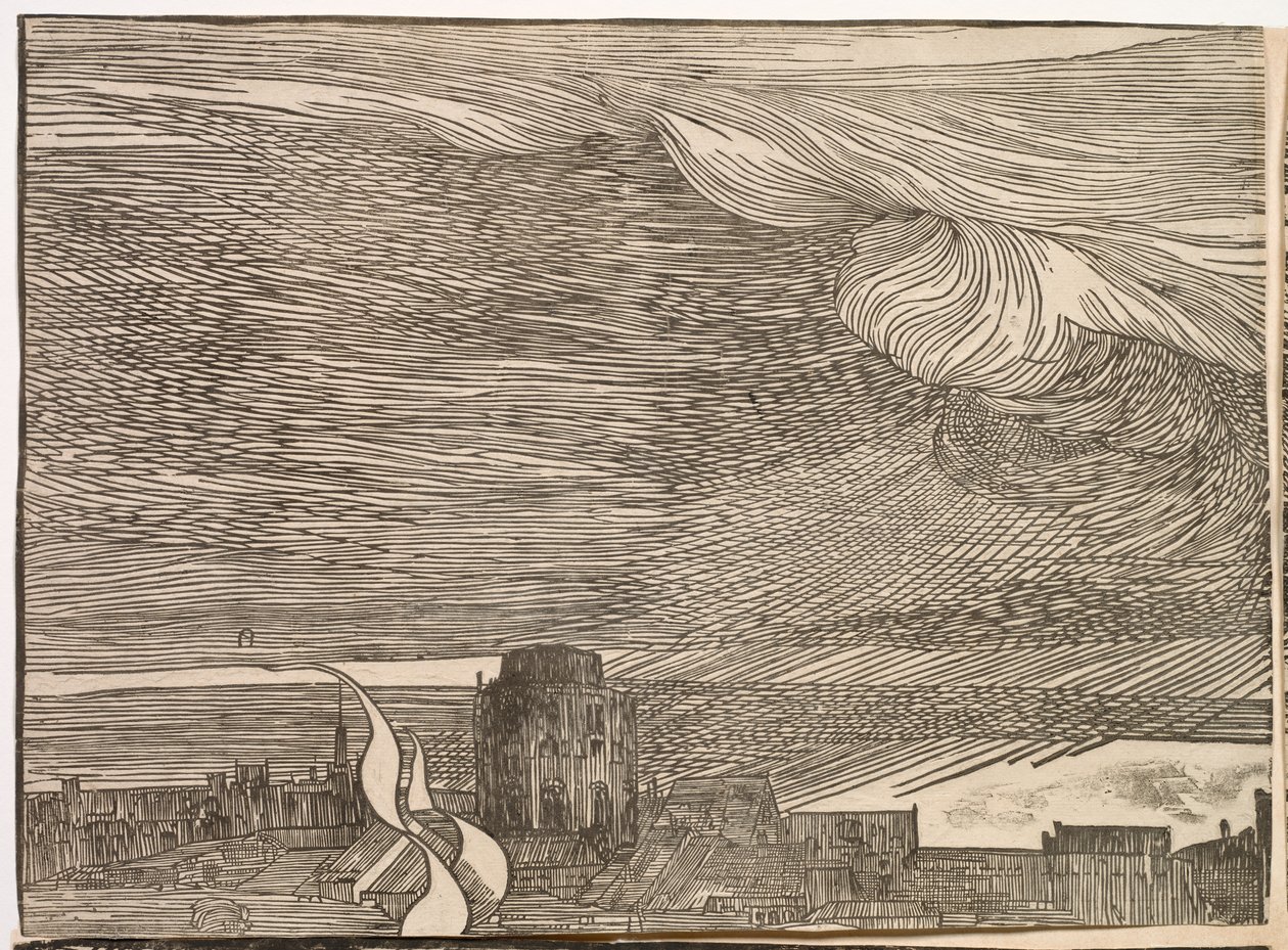 De ondergang van het leger van de farao in de Rode Zee door Titian (c.1488 1576)