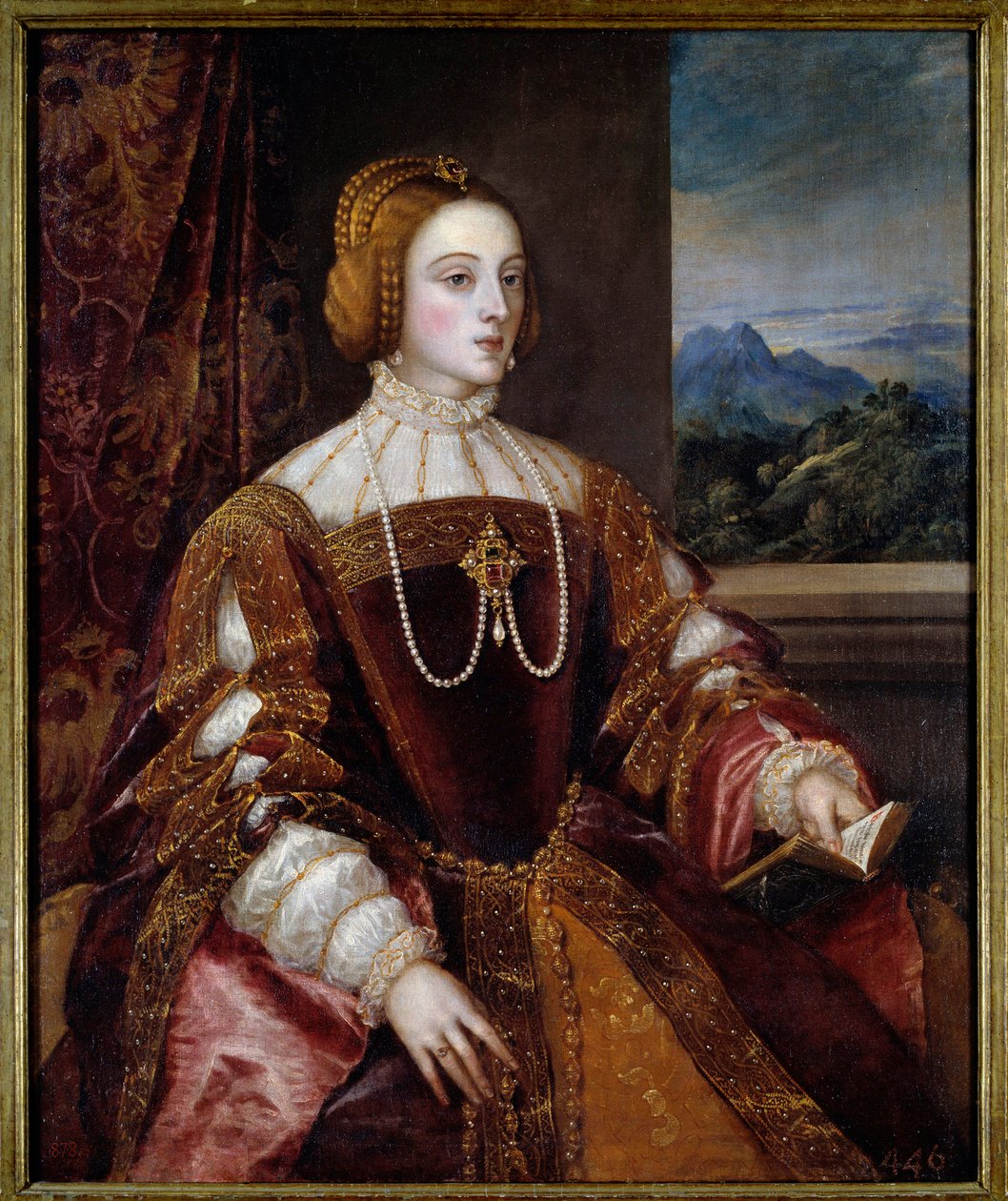 Portret van keizerin Isabella van Portugal (1503-1539) door Tiziano Vecelli