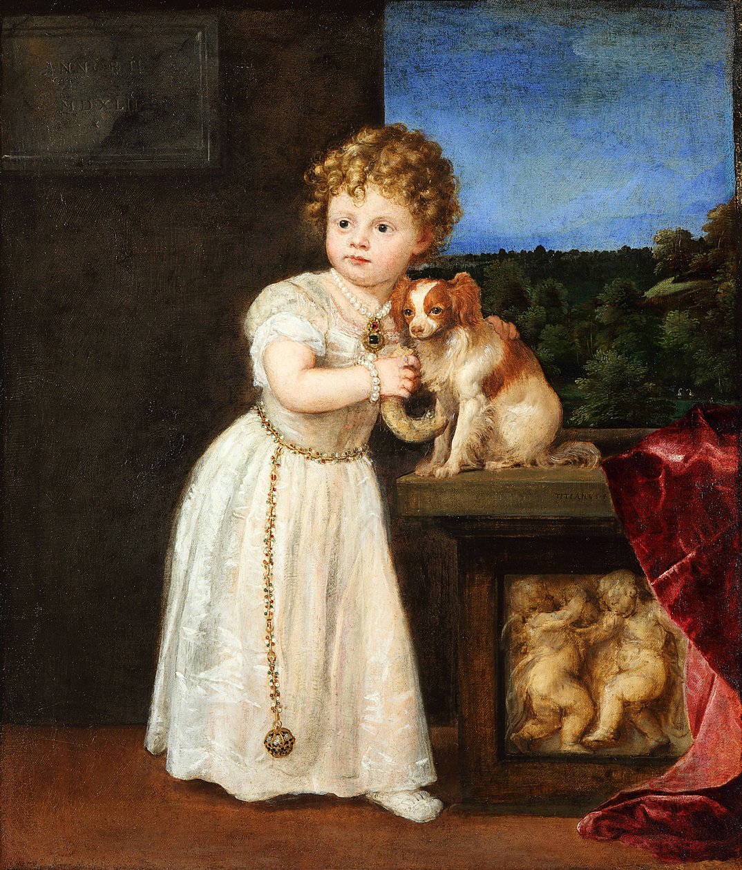 Clarissa Strozzi (1540-1581) op tweejarige leeftijd door Titian