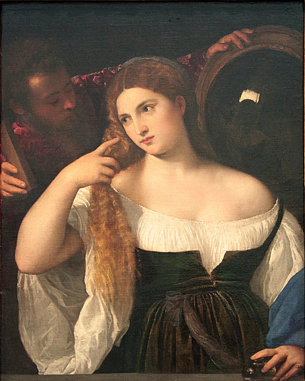 Frans:  La Femme au miroir Vrouw met een spiegel door Titian