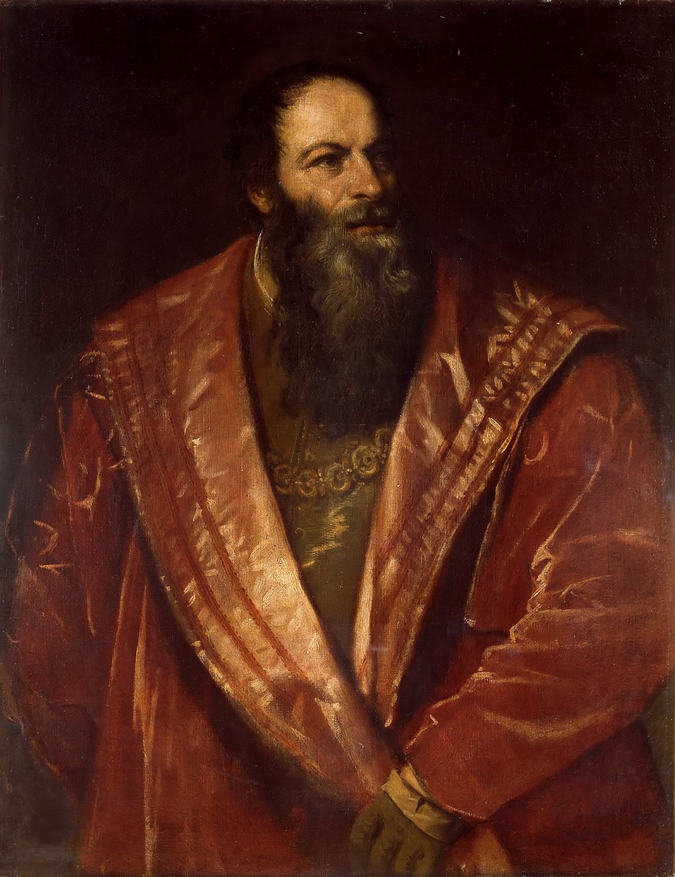 Italiaans: Portret van Pietro Aretino Portret van Pietro Aretino door Titian