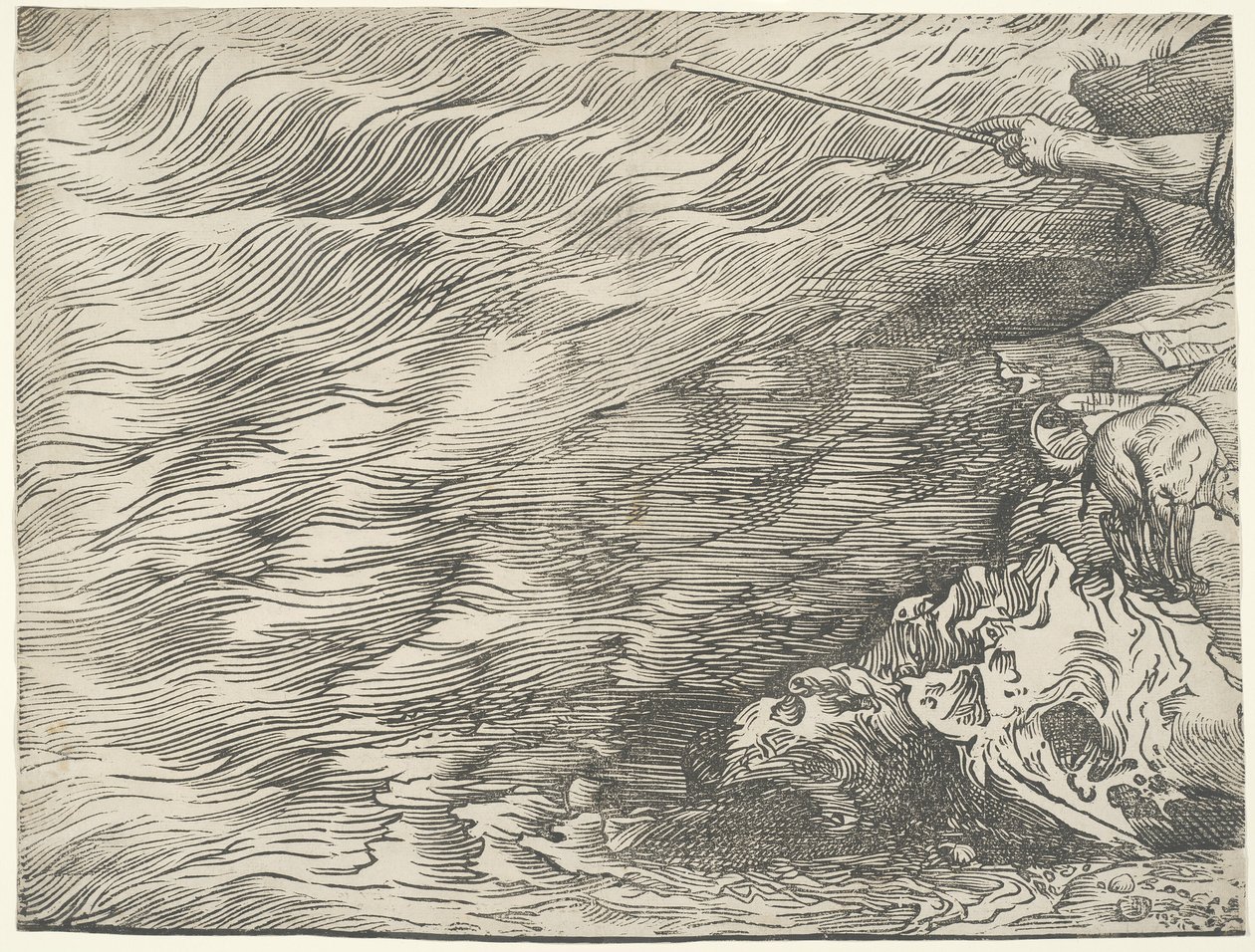 De onderdompeling van het leger van de Farao in de Rode Zee door Titian