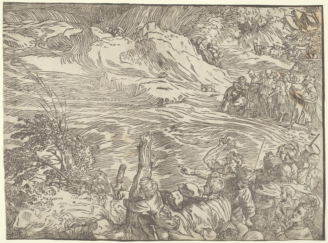 De onderdompeling van het leger van de Farao in de Rode Zee door Titian