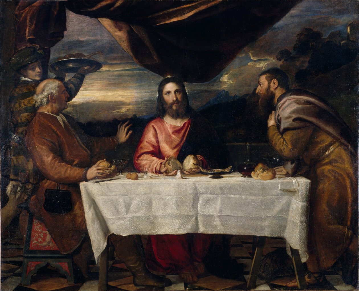 Het avondmaal te Emmaüs door Titian