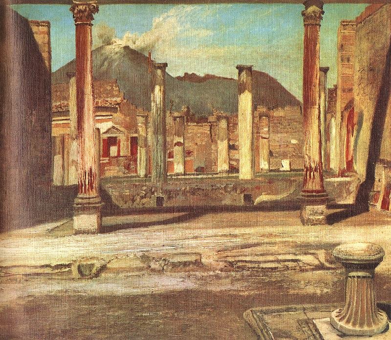 Pompeji Huis van de Chirurg met de Vesuvius door Tivadar Kosztka Csontvary