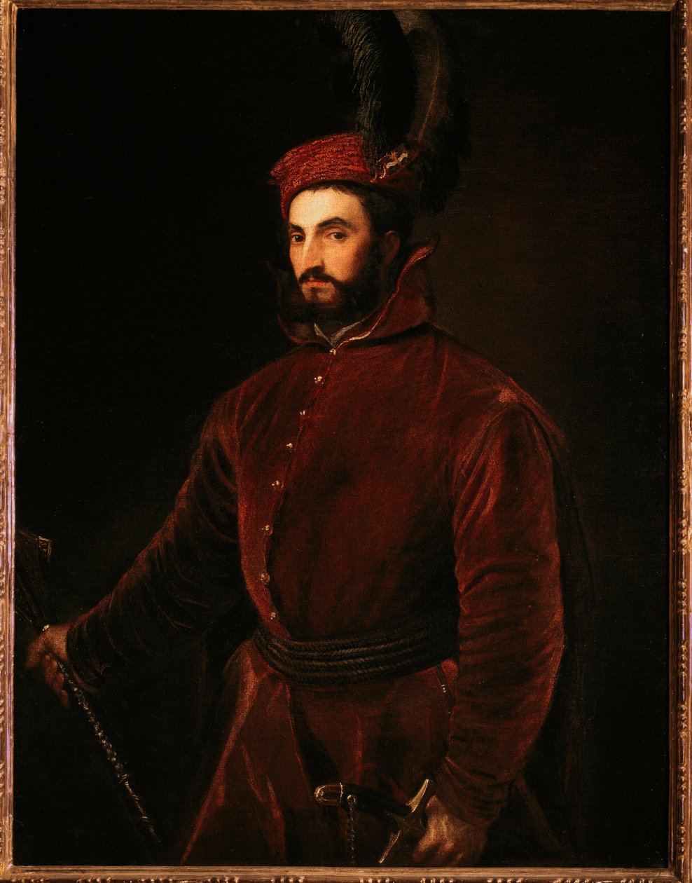 Portret van Ippolito de Medici door Tiziano Vecelli