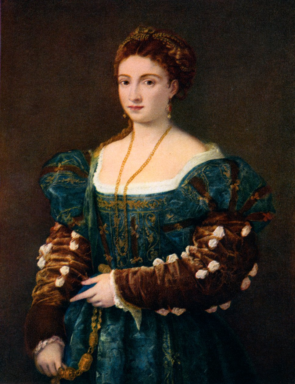Portret van een Edelvrouw, of La Bella, c1536, 1937 door Tiziano Vecelli