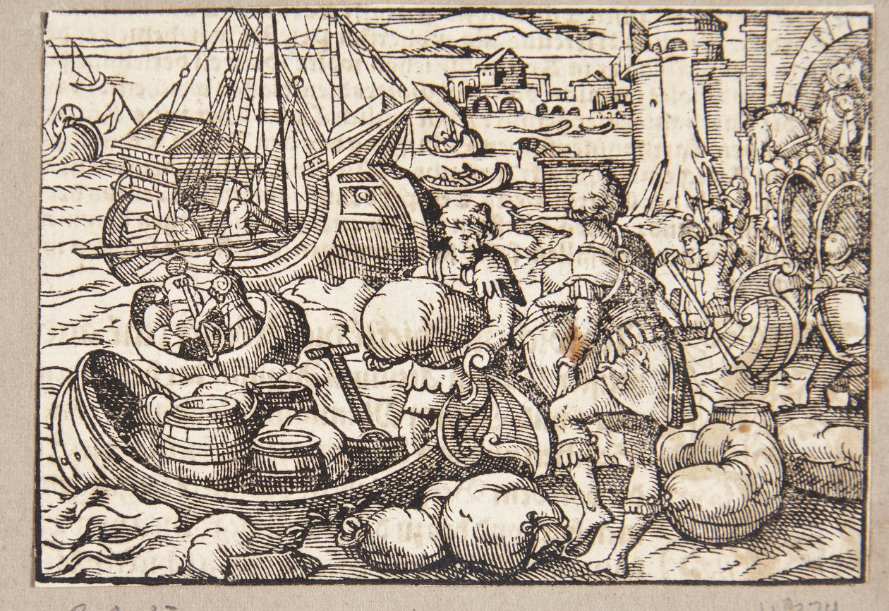 Gaius Lutatius verslaat de vloot van Carthago door Tobias Stimmer