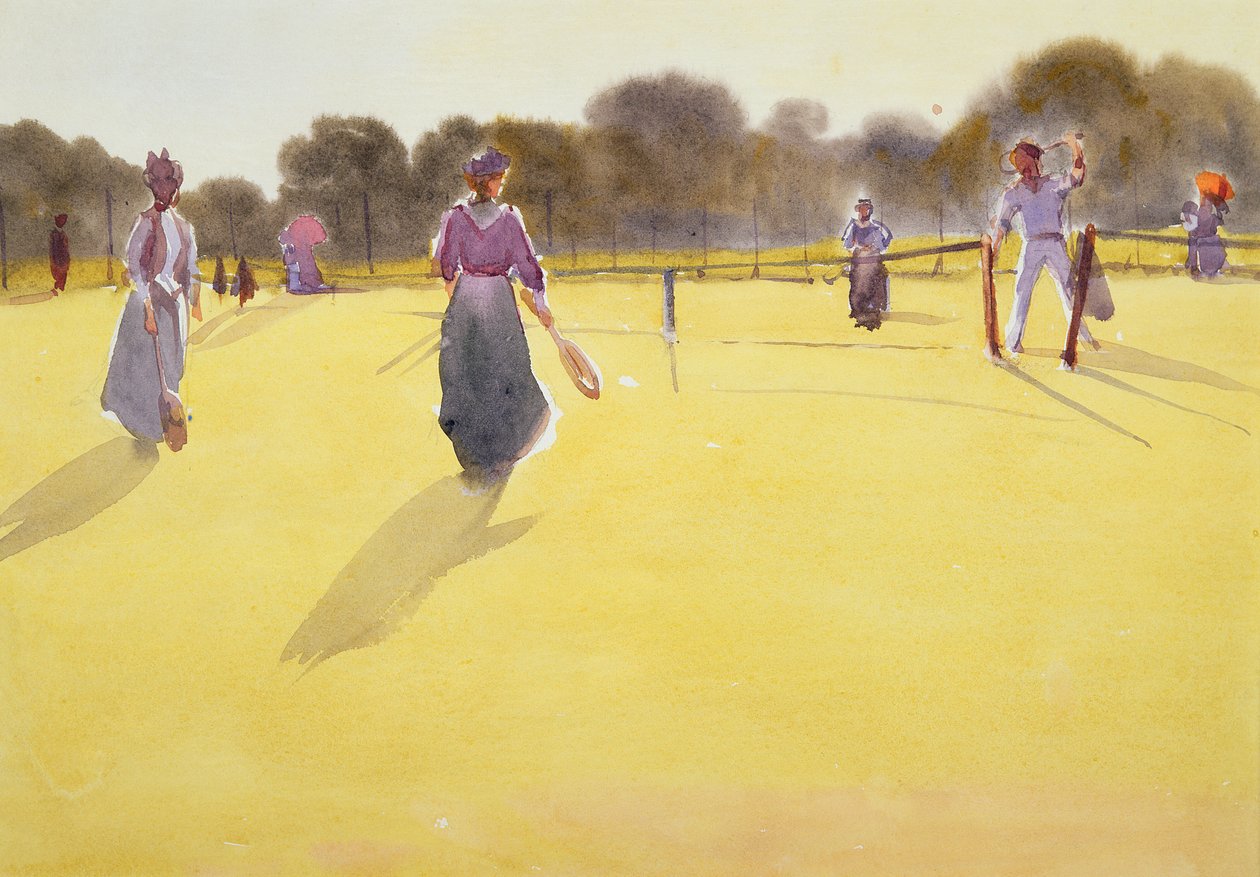Edwardianen bij tennis door Tom Simpson