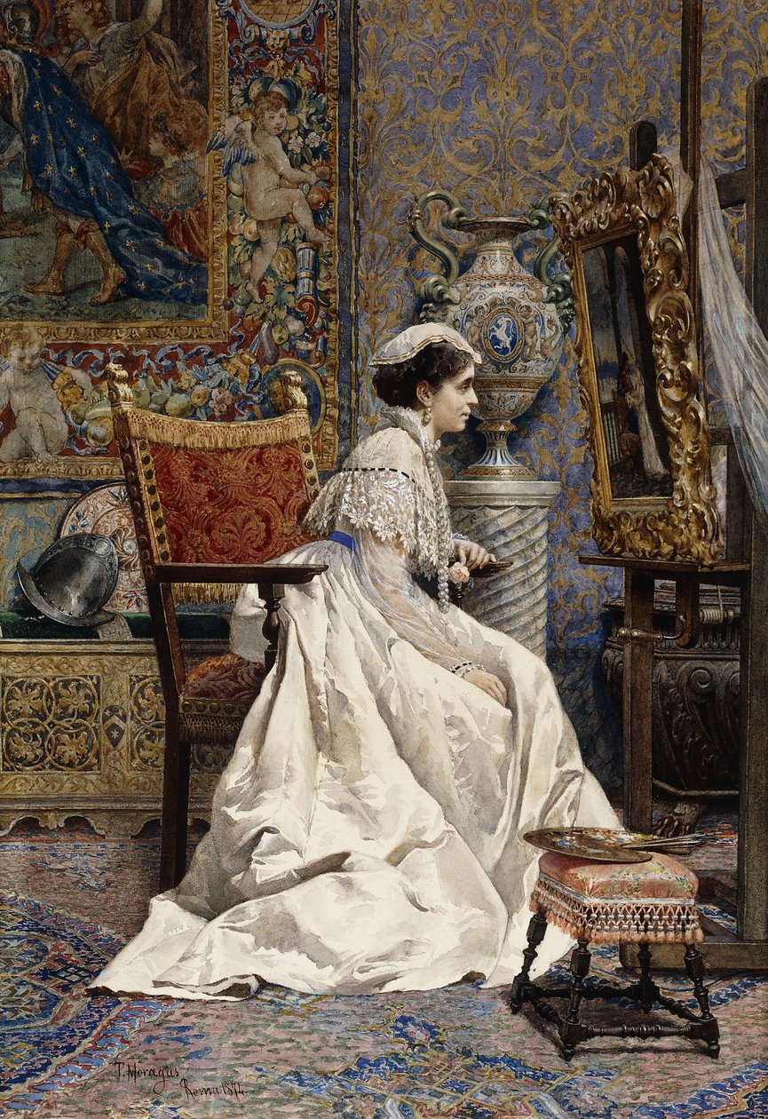 Een mooie kenner, 1874 door Tomas Moragas y Torras