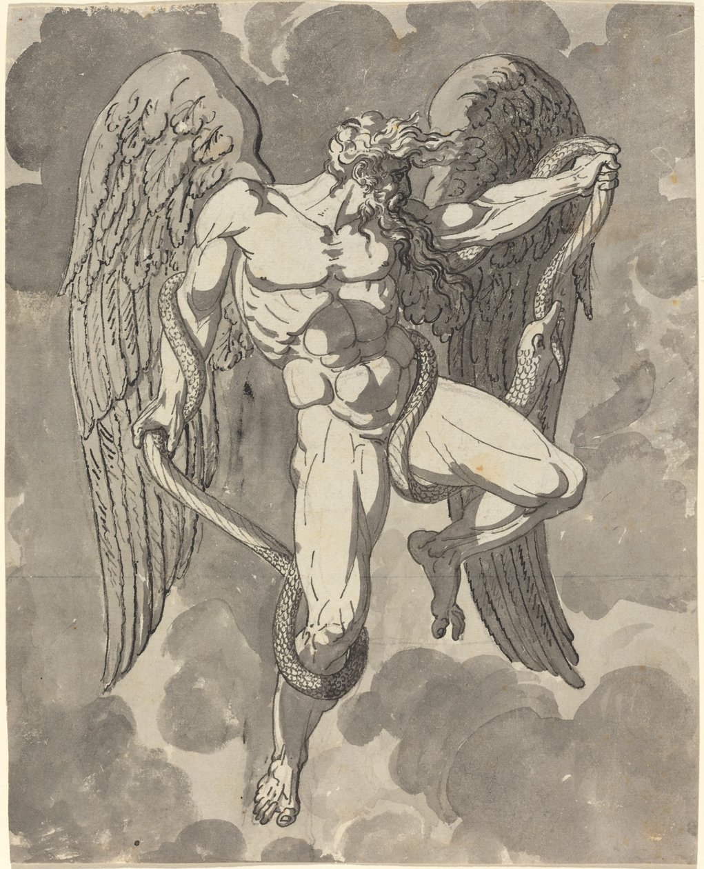 Saturnus Worstelt met een Slang door Tommaso Minardi