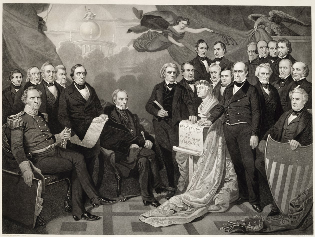 Unie, 1852 (gravure op geperst papier) door Tompkins Harrison after Matteson