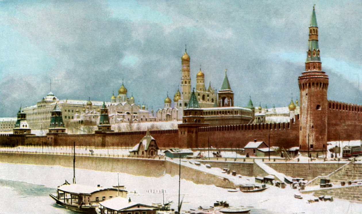 Het Kremlin, Moskou, Rusland, ca. 1930s door Topical Press Agency