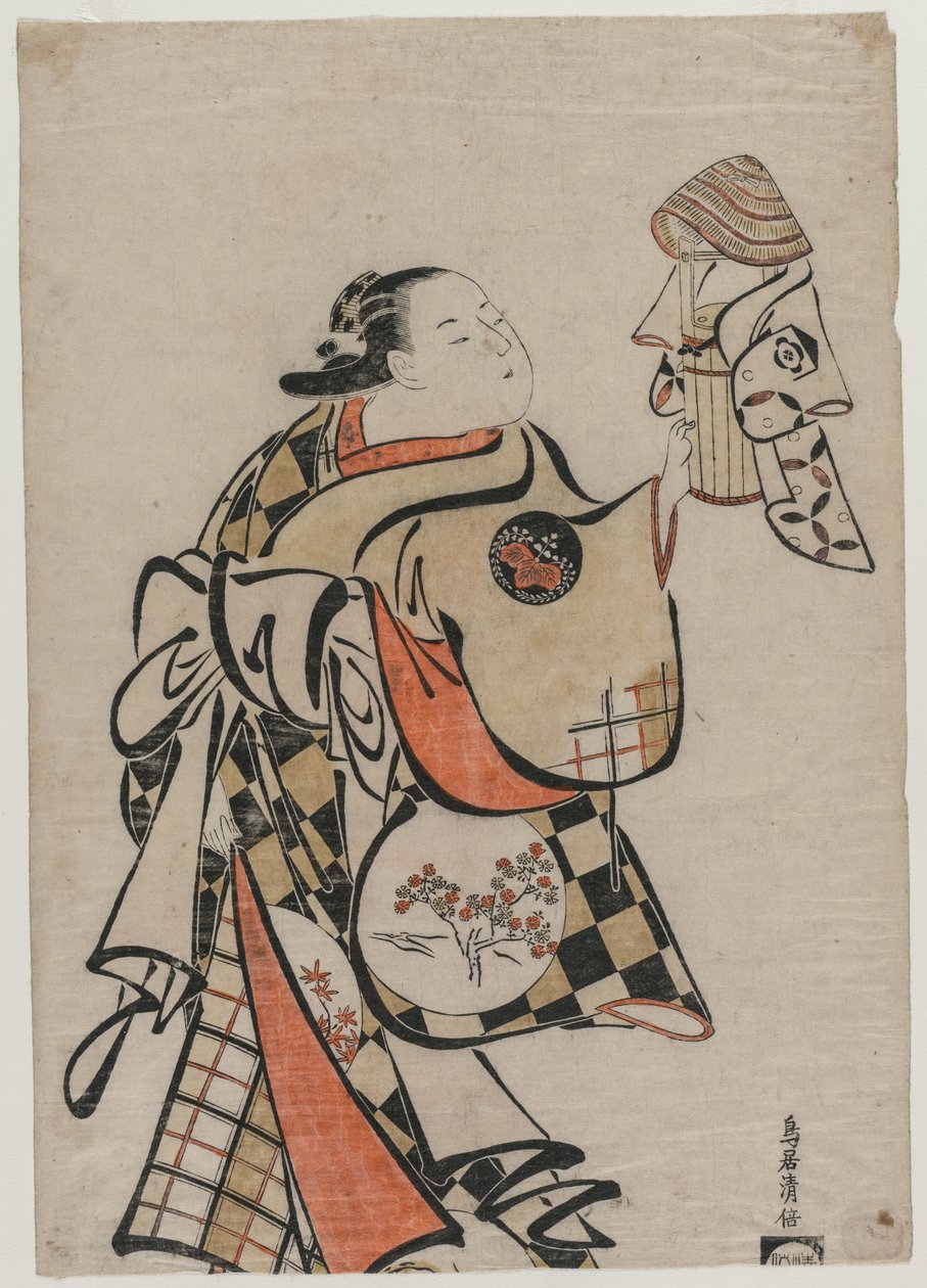 Fujimura Handayu als een courtisane, midden 1710s door Torii Kiyomasu