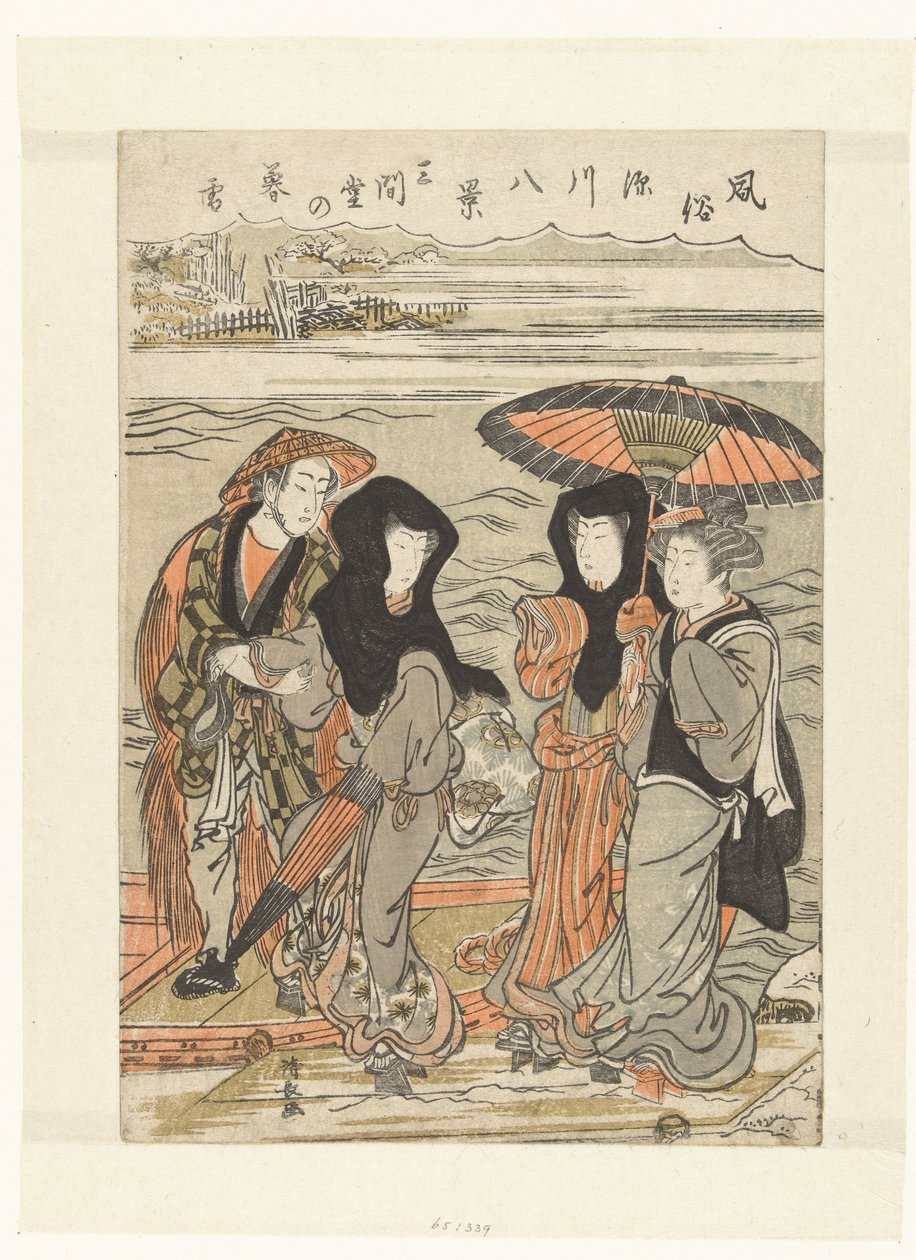 Avondsneeuw te Sangendo door Torii Kiyonaga