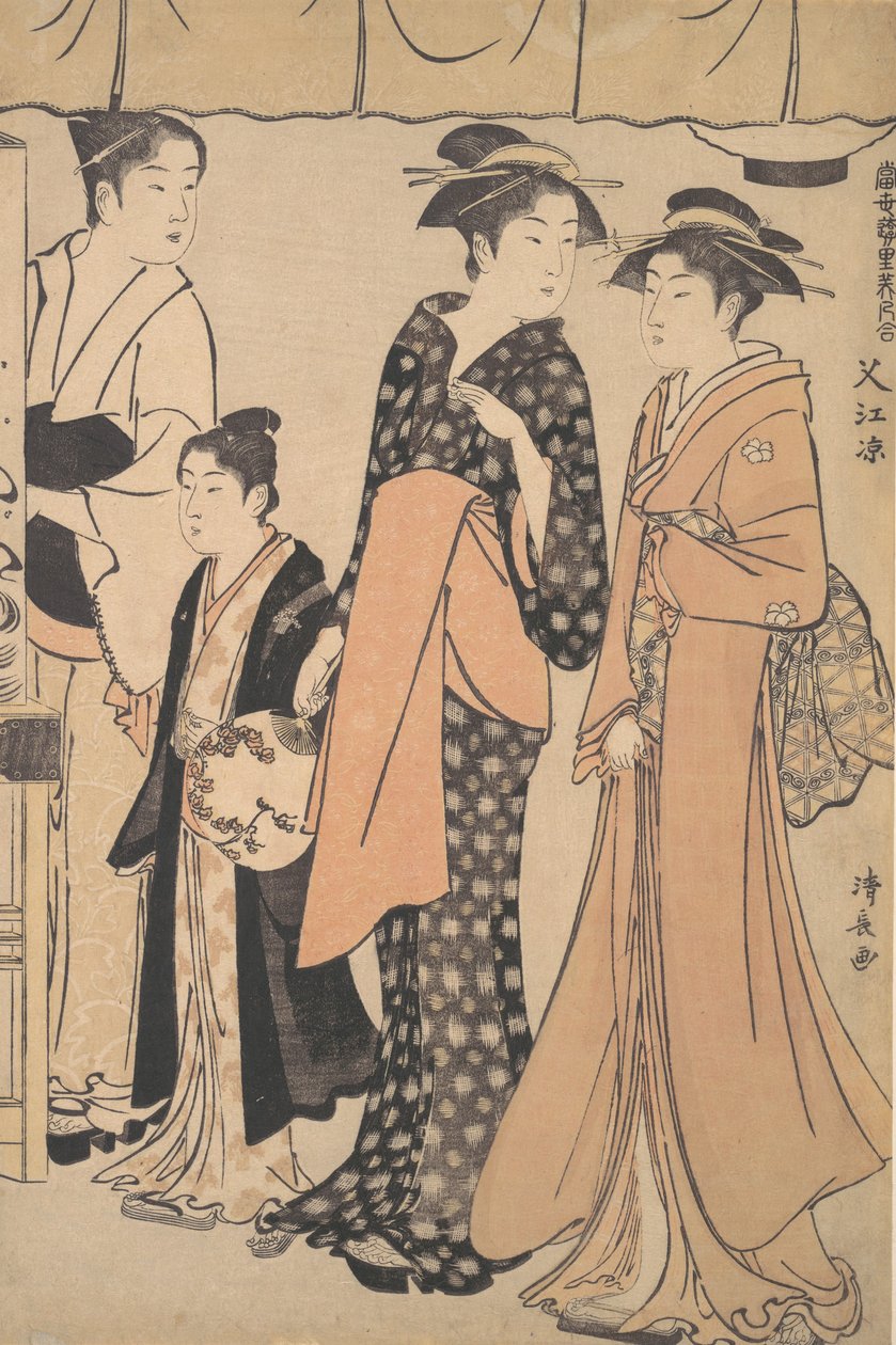 Afkoelen bij Nakazu, 1782 door Torii Kiyonaga