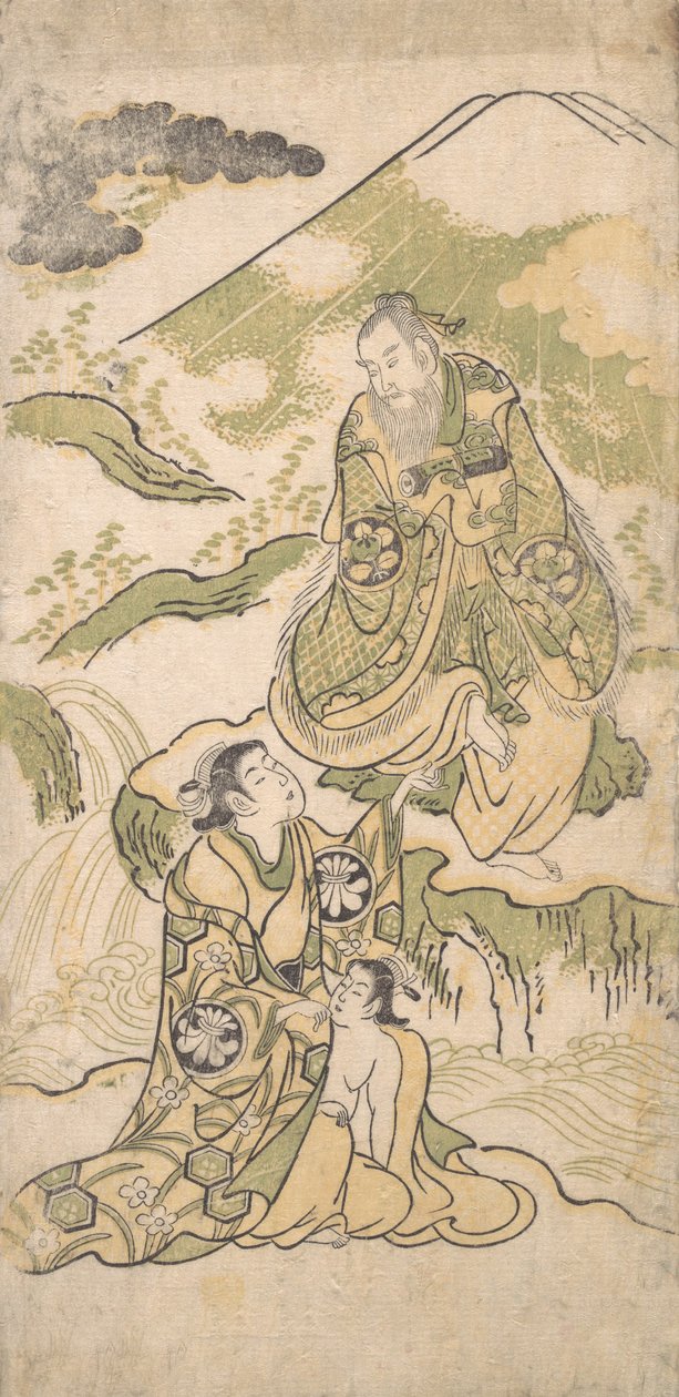 Scène uit een drama, ca. 1749 door Torii Kiyonobu I