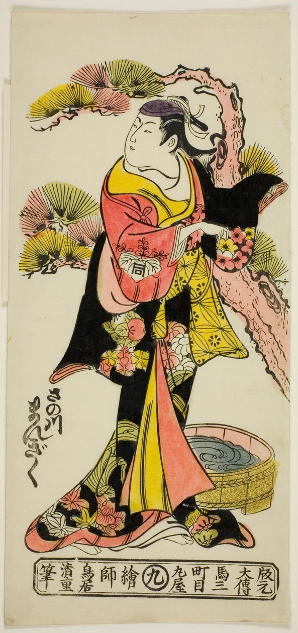 De Acteur Sanogawa Mangiku I door Torii Kiyoshige
