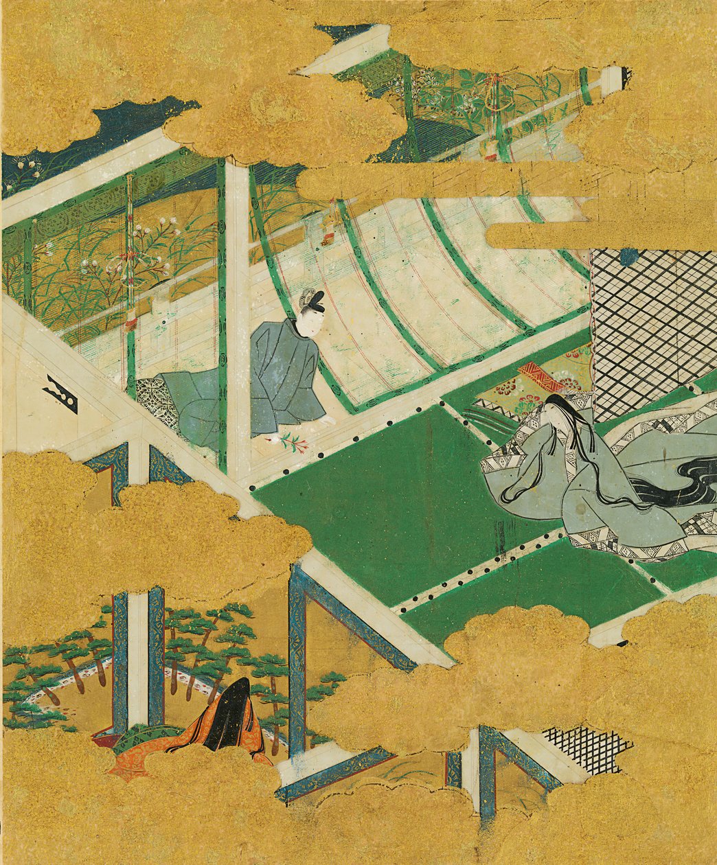 Mistbloemen Fujibakama door Tosa Mitsuyoshi
