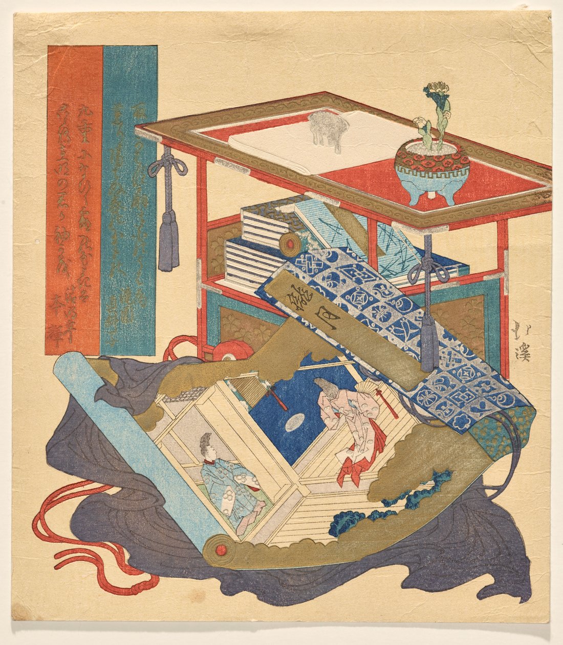 Mistige maan door Totoya Hokkei