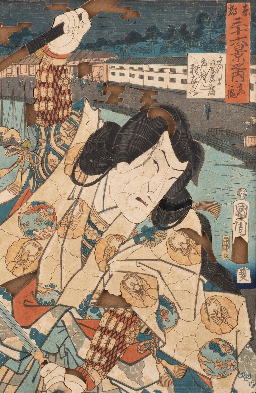Louis Vuitton puzzel naar Kunichika Toyohara 2 door Toyohara Kunichika