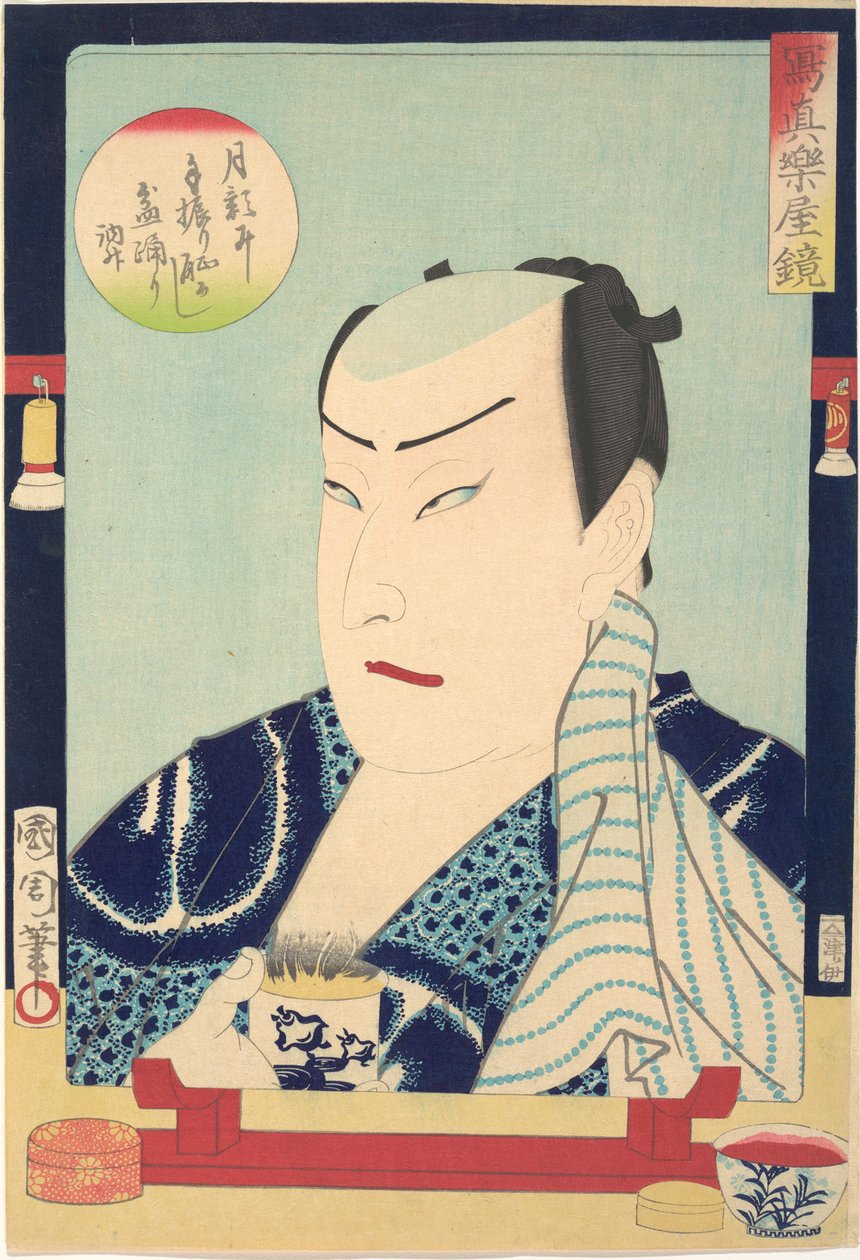 Sawamura Tosshō II (1838-86), uit de serie Spiegel van foto