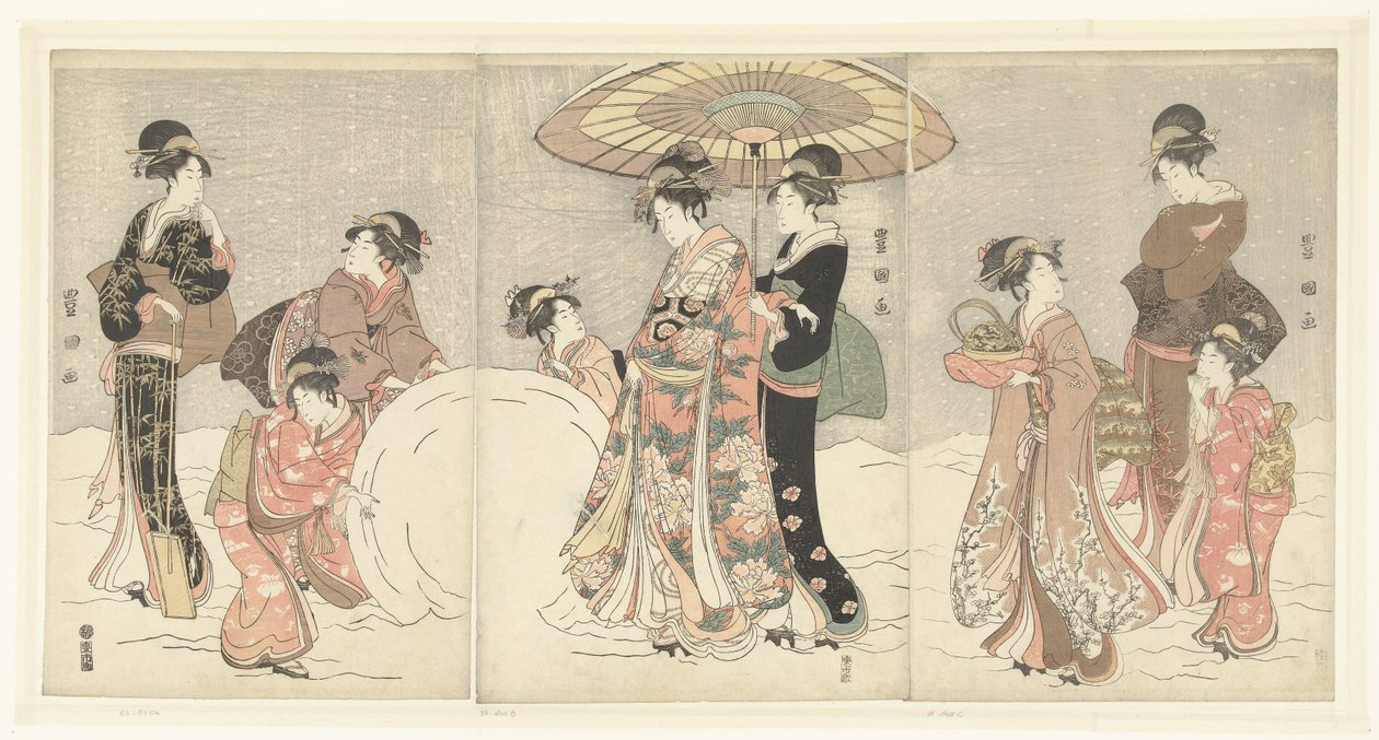 Sneeuwbal door Toyokuni (II) , Utagawa