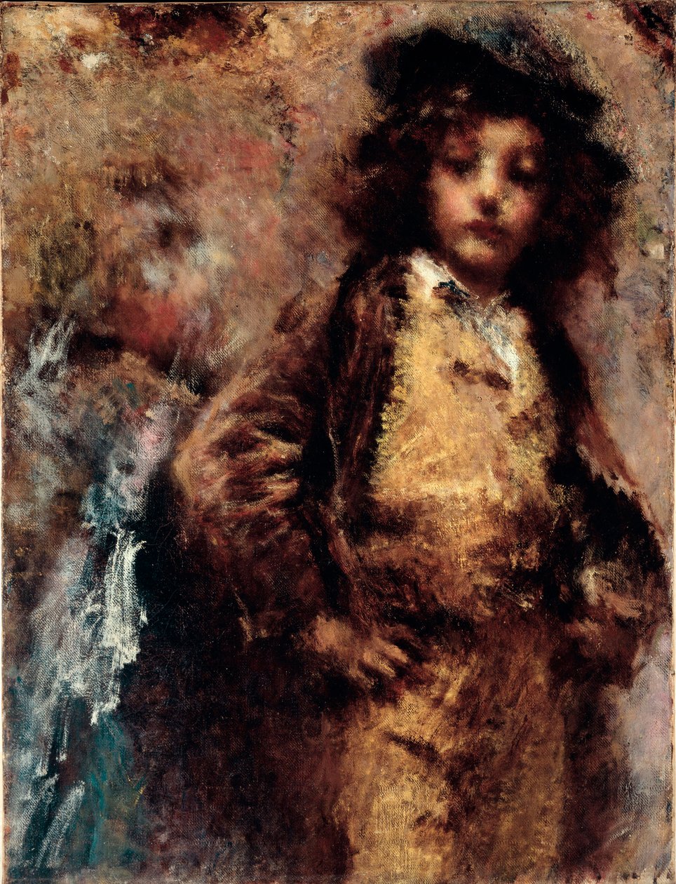 Arm maar mooi Portret van een jonge man die eruitziet als een dandy door Tranquillo Cremona