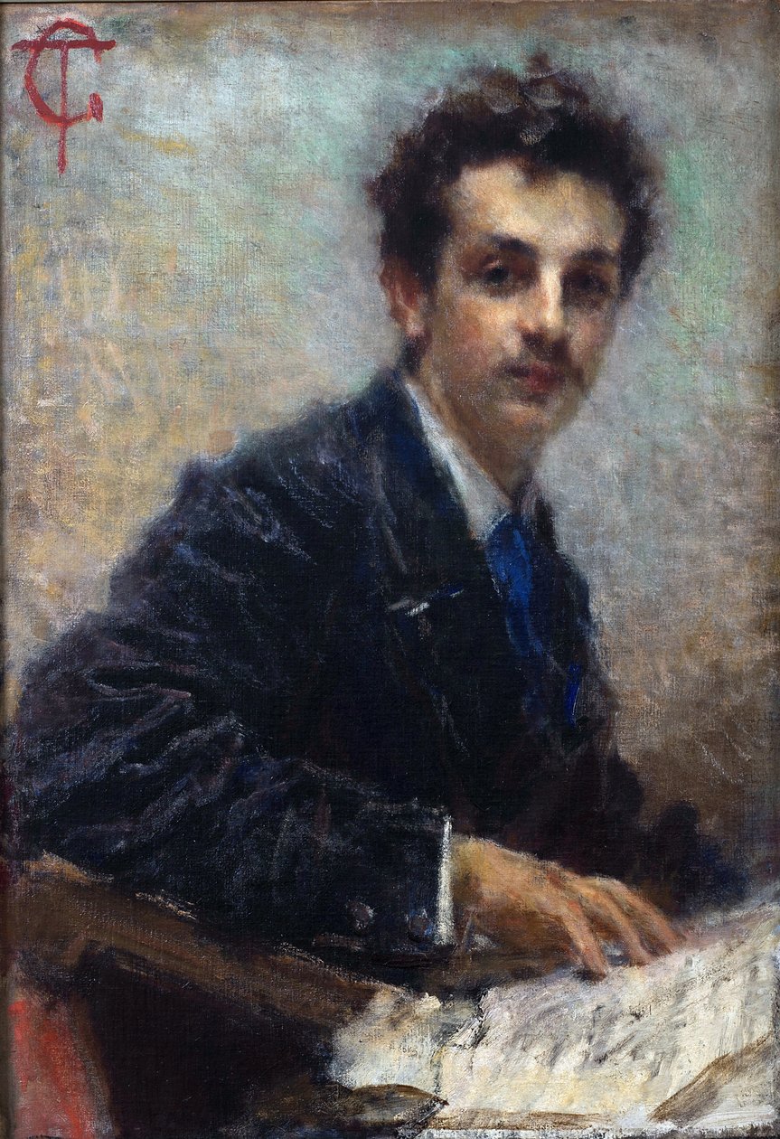 Portret van de componist Benedetto Junck door Tranquillo Cremona