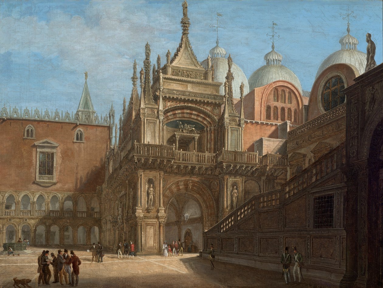 De binnenplaats van het Dogepaleis door Tranquillo Orsi