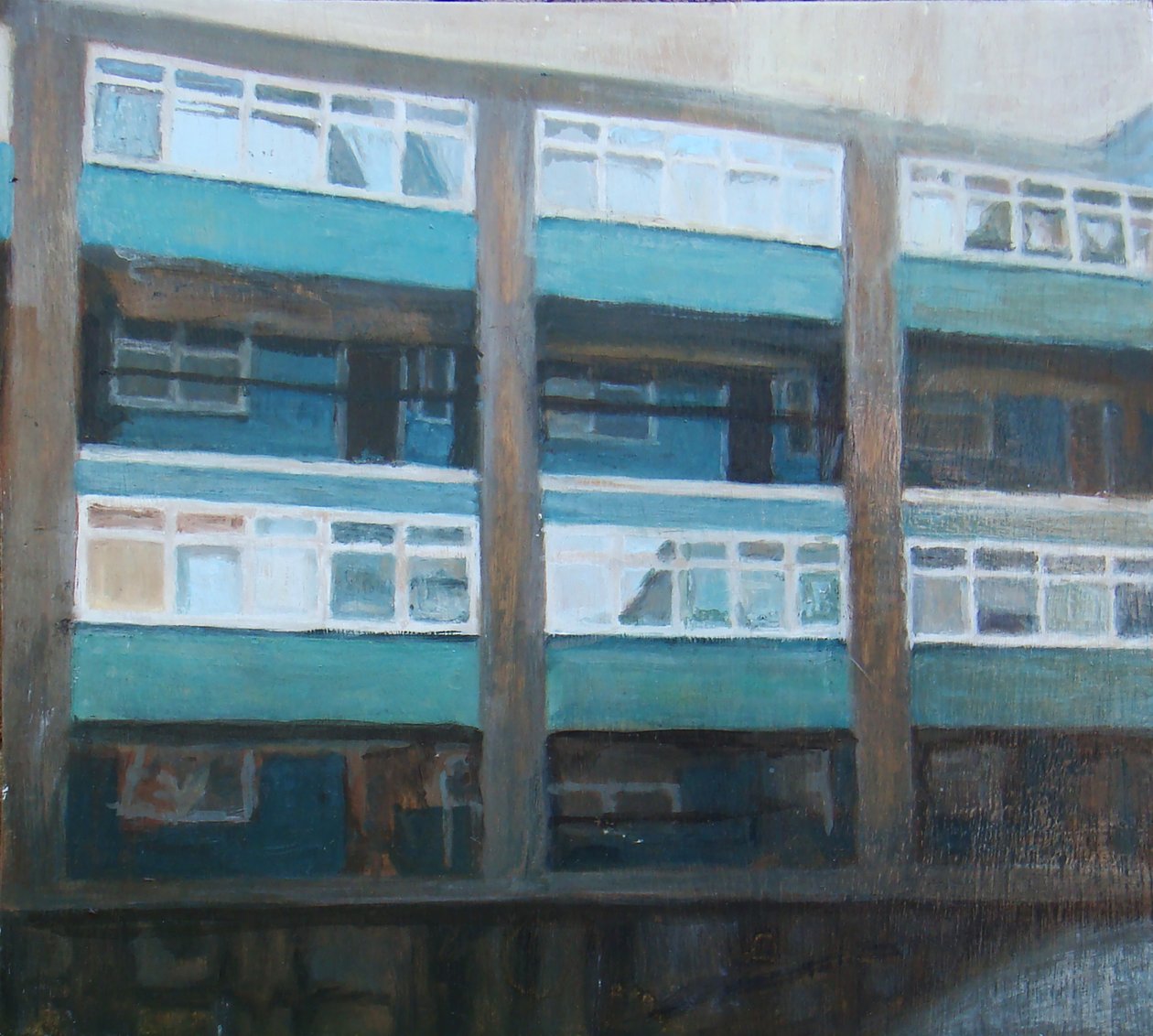 Een plek om te wonen 11, 2011 (olieverf op multiplex) door Trevor Burgess