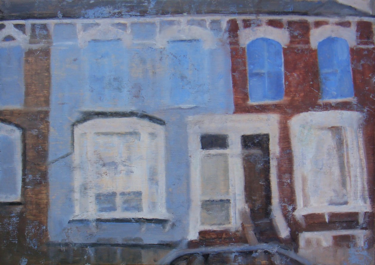 Een plek om te wonen 14, 2011 (olieverf op multiplex) door Trevor Burgess