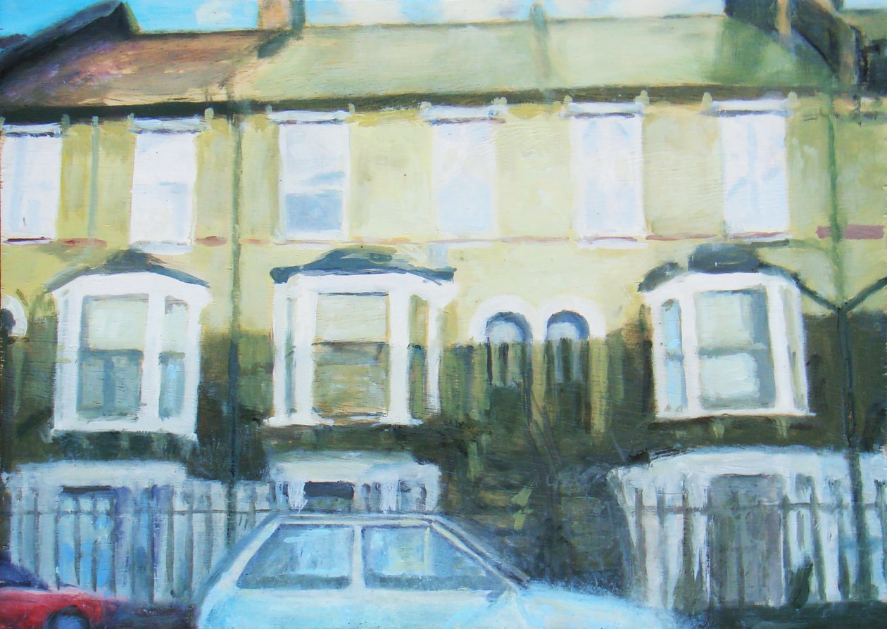 Een plek om te wonen 15, 2011 (olieverf op multiplex) door Trevor Burgess