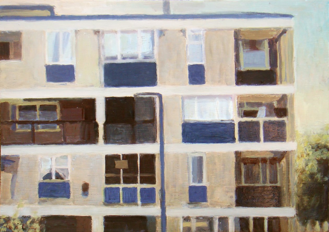 Een plek om te wonen 16, 2011 (olieverf op multiplex) door Trevor Burgess