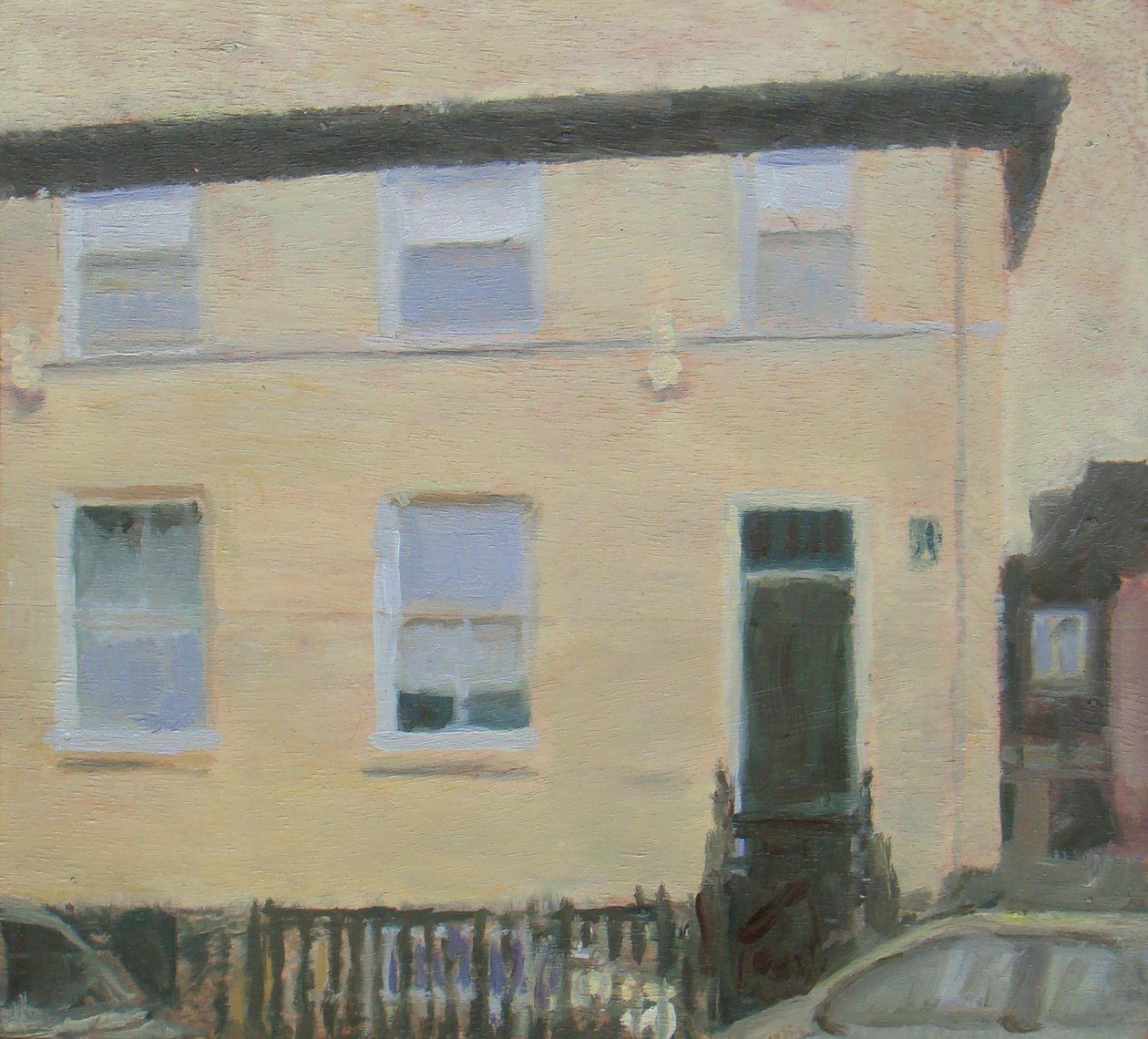 Een plek om te wonen 1, 2010 (olieverf op multiplex) door Trevor Burgess