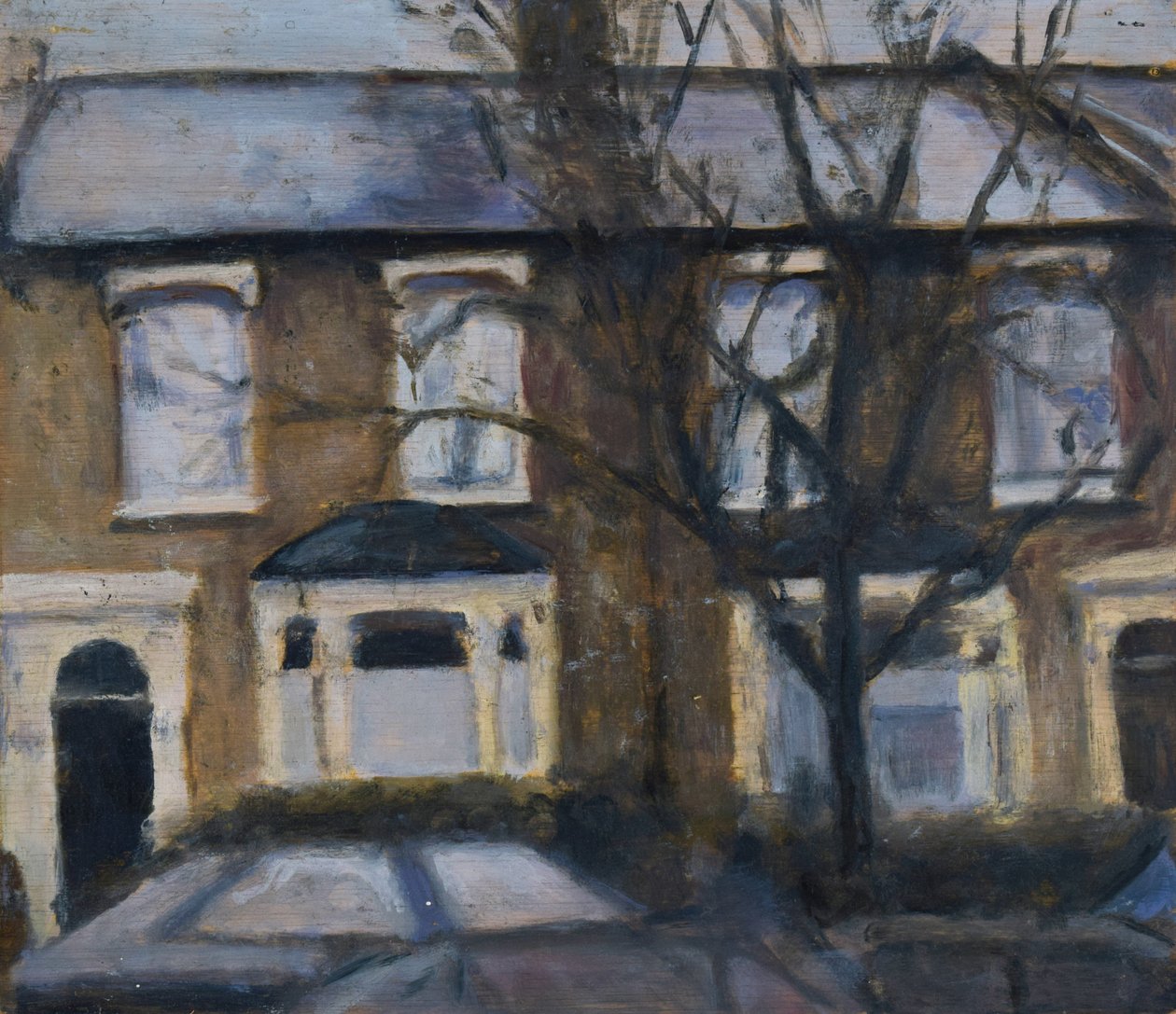 Een plek om te wonen 31, 2012 (olieverf op multiplex) door Trevor Burgess
