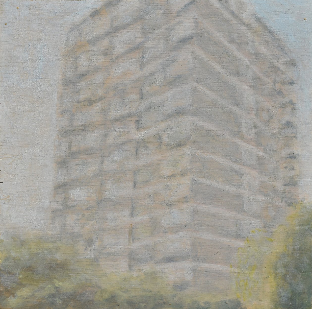 Een plek om te wonen 36, 2012 (olieverf op multiplex) door Trevor Burgess