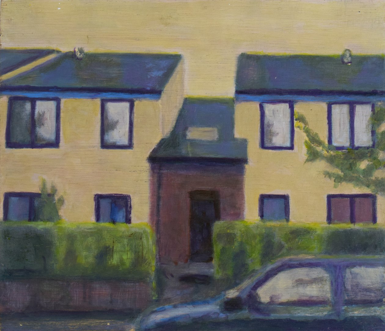Een plek om te wonen 38, 2012 (olieverf op multiplex) door Trevor Burgess