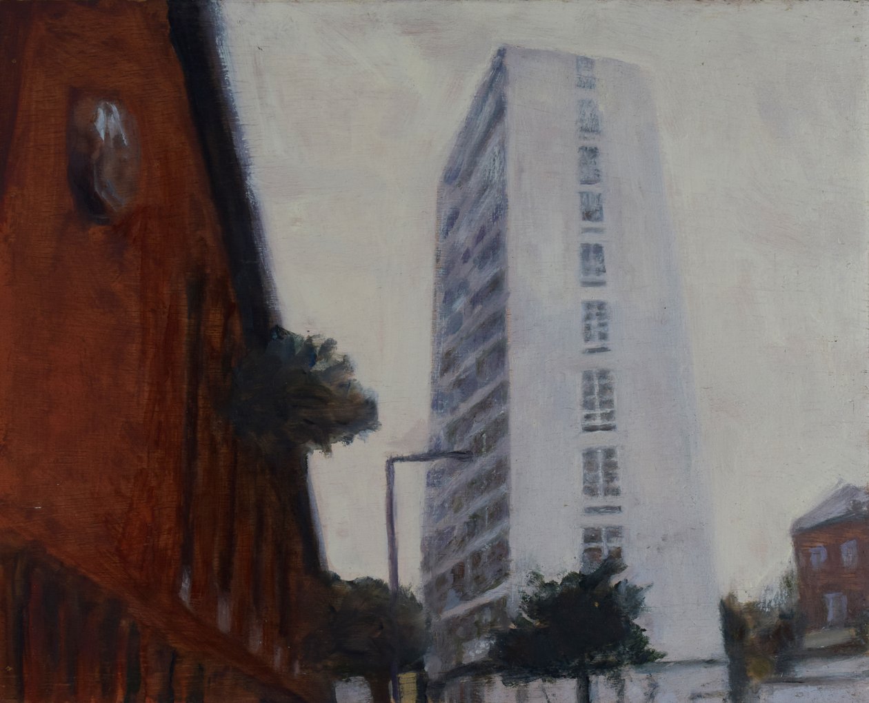 Een plek om te wonen 39, 2012 (olieverf op multiplex) door Trevor Burgess