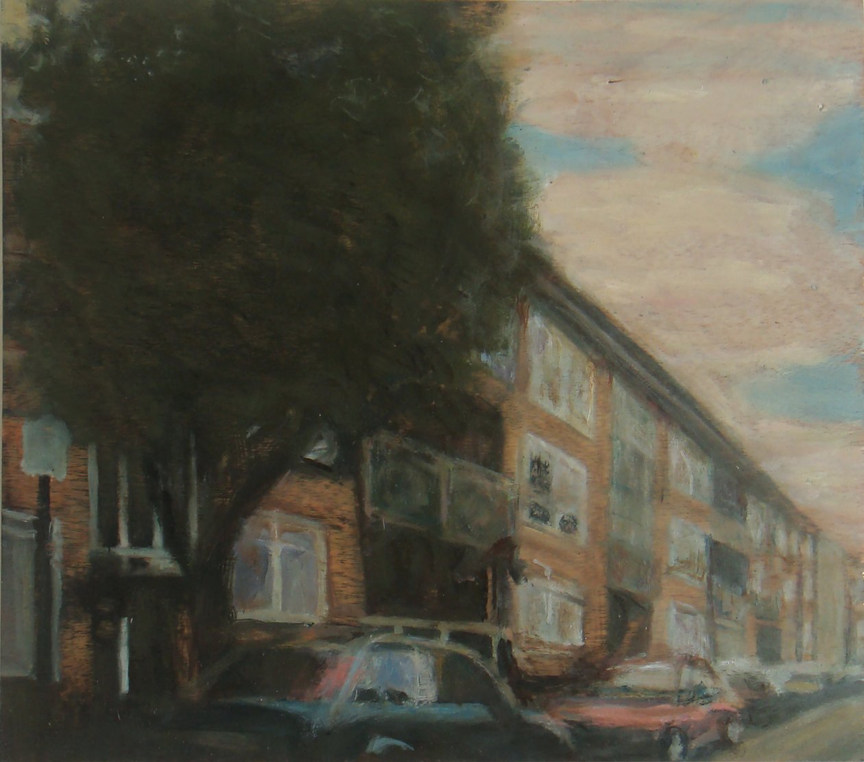 Een plek om te wonen 4, 2010 (olieverf op multiplex) door Trevor Burgess