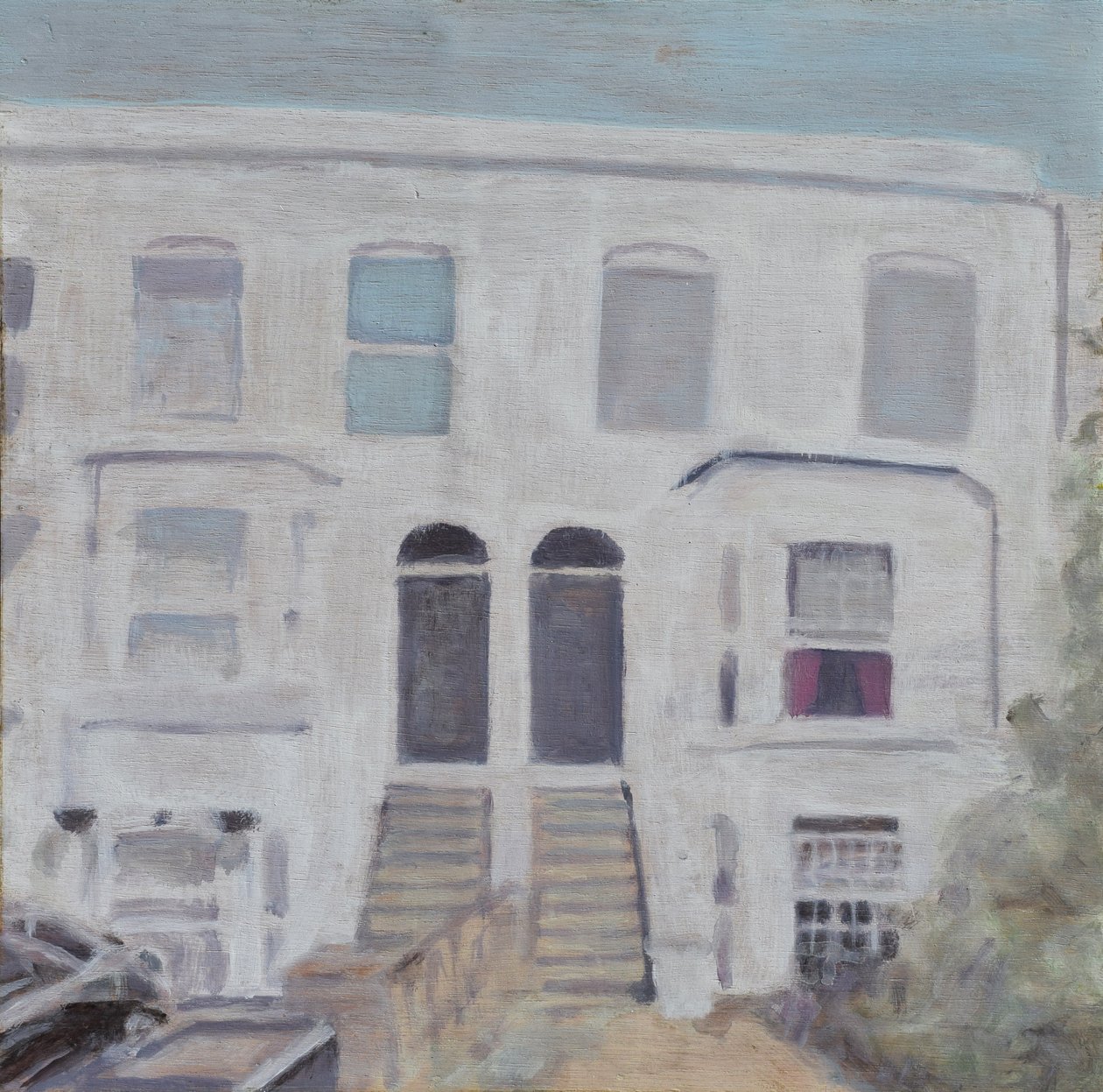 Een plek om te wonen 54, 2013 (olieverf op multiplex) door Trevor Burgess